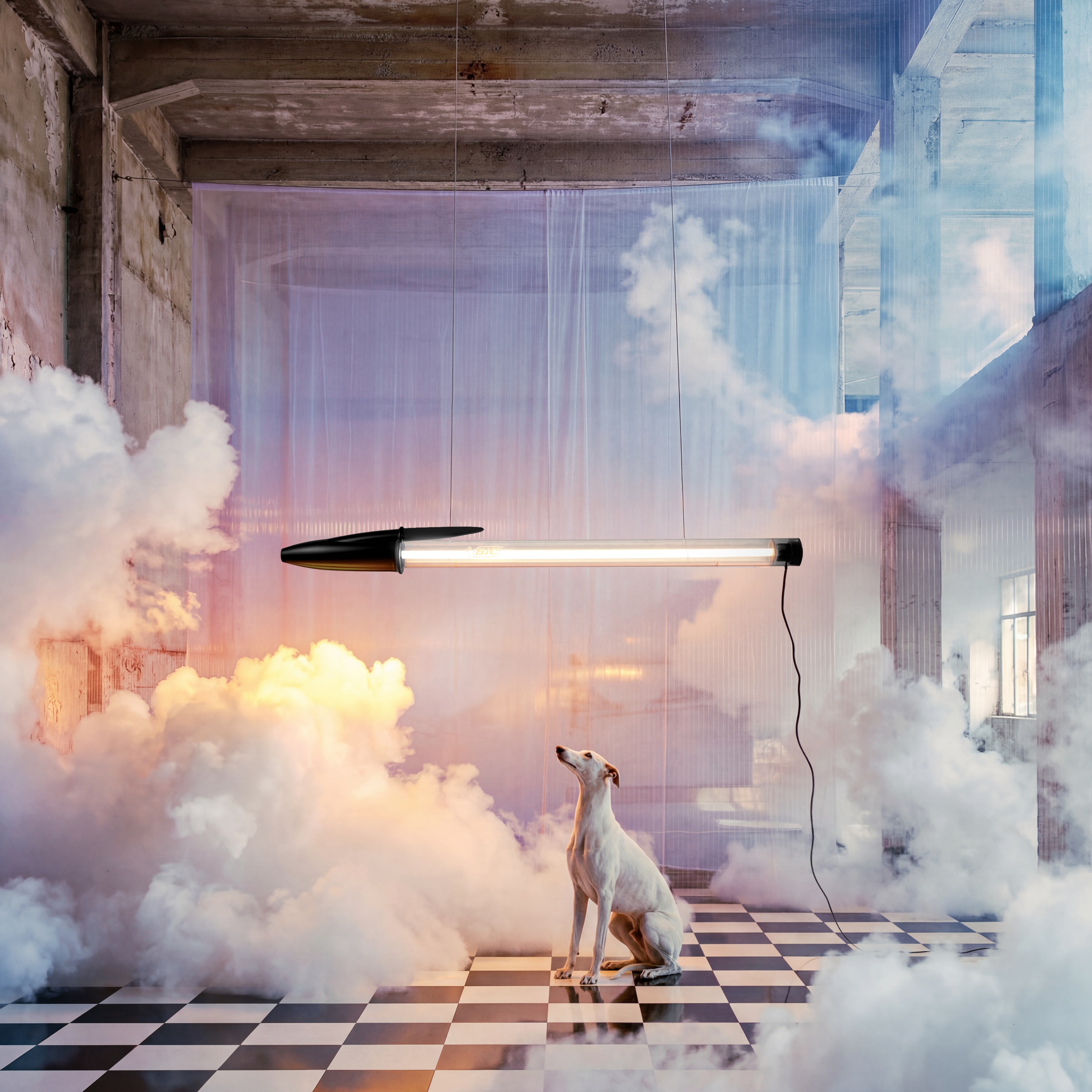 Seletti lamp shaped like a Bic pen