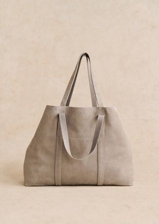 Gabin Maxi Bag - Khaki - Bovine Leather - Sézane