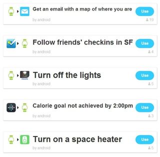 IFTTT Android Wear channel