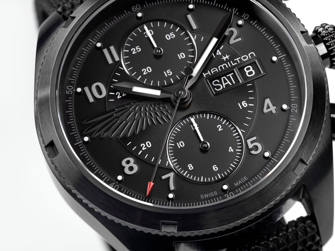 Resident Evil Requiem Hamilton watch: Khaki Field Auto Chrono on Leon