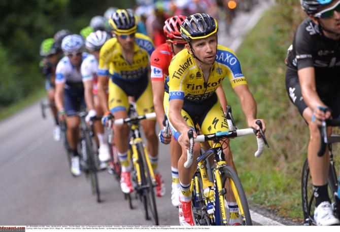 Ivan Rovny (Tinkoff-Saxo) was a DSQ today after fighting with Gianluca Brambilla (Omega Pharma-Quick Step)