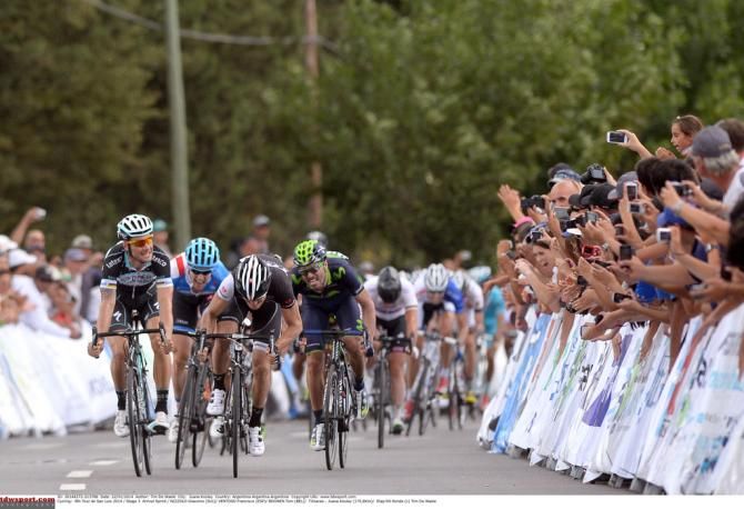It was a four man sprint for the win