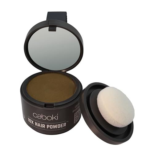 Caboki Hair Volumizer: Root Touch Up, Cover Thinning Hair, Bald Spots & Gray Roots, Talc-Free, for Men & Women, Medium Brown