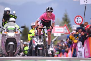 Simon Yates (Mitchelton-Scott) finishes second behind Chris Froome (Team Sky) on Monte Zoncolan, stage 14 at the Giro d'Italia