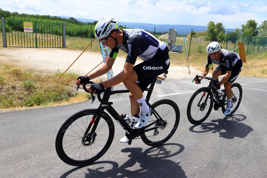 MALAUCENE FRANCE JULY 07 Max Walscheid of Germany Victor Campenaerts of Belgium and Team Qhubeka NextHash during the 108th Tour de France 2021 Stage 11 a 1989km km stage from Sorgues to Malaucne LeTour TDF2021 on July 07 2021 in Malaucene France Photo by Tim de WaeleGetty Images
