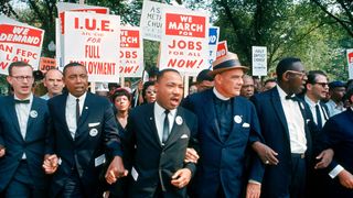Martin Luther King leading a civil rights march