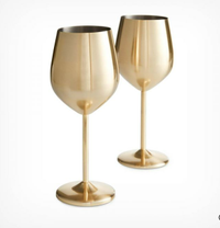 Vonshef Brushed Gold Wine Glasses, £19.99 at Vonshef
