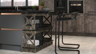 Industrial style kitchen with island and breakfast bar from Wren Kitchens