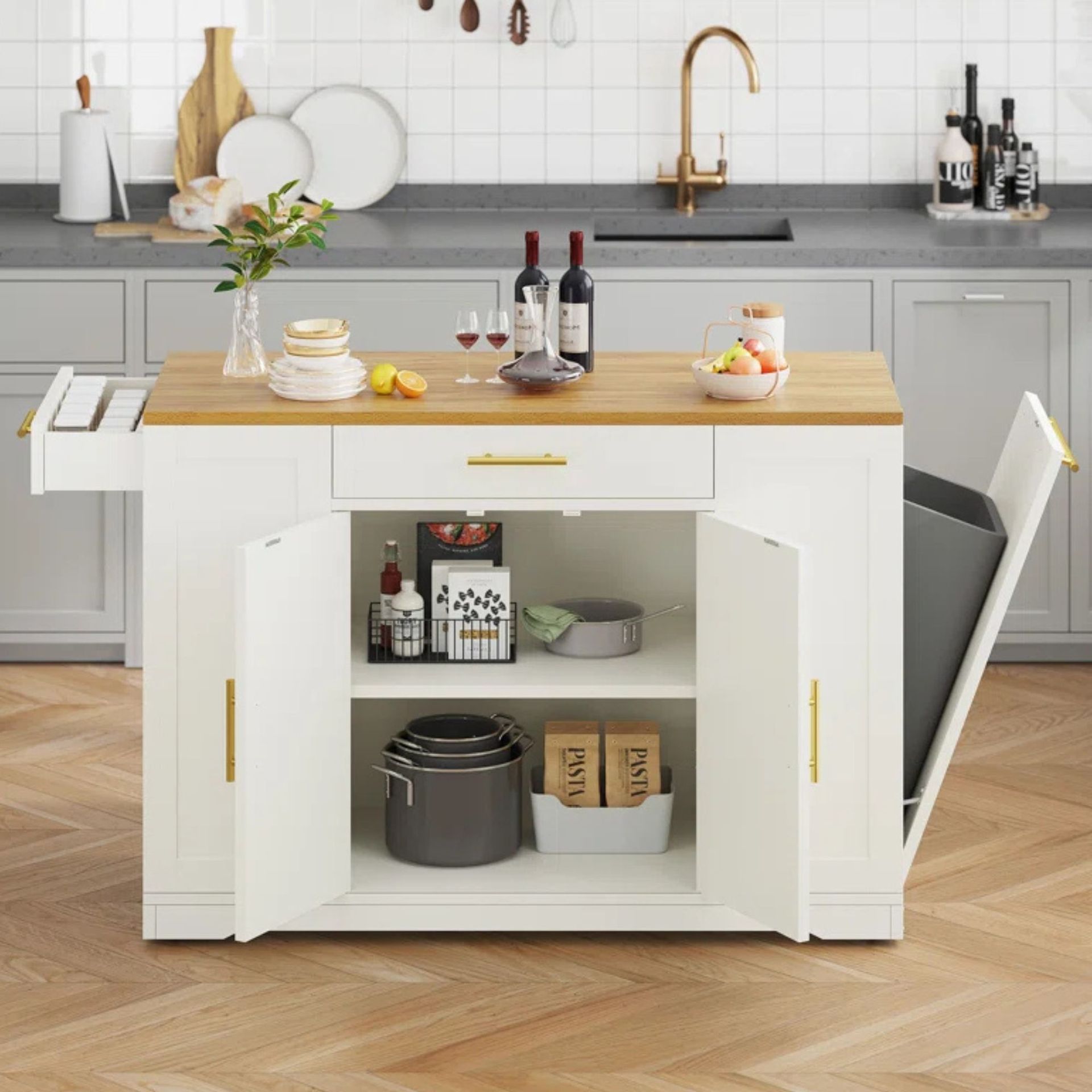 Willa Arlo™ Interiors Cushing Wood Island