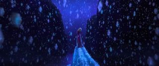 Elsa surrounded by crystals in Frozen II