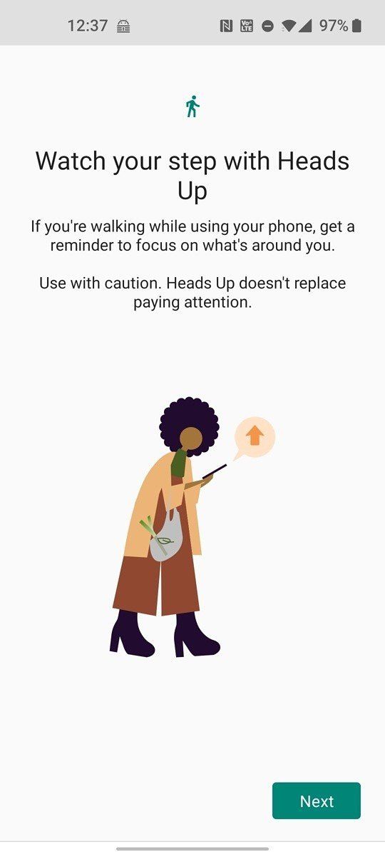 Digital Wellbeing Heads Up