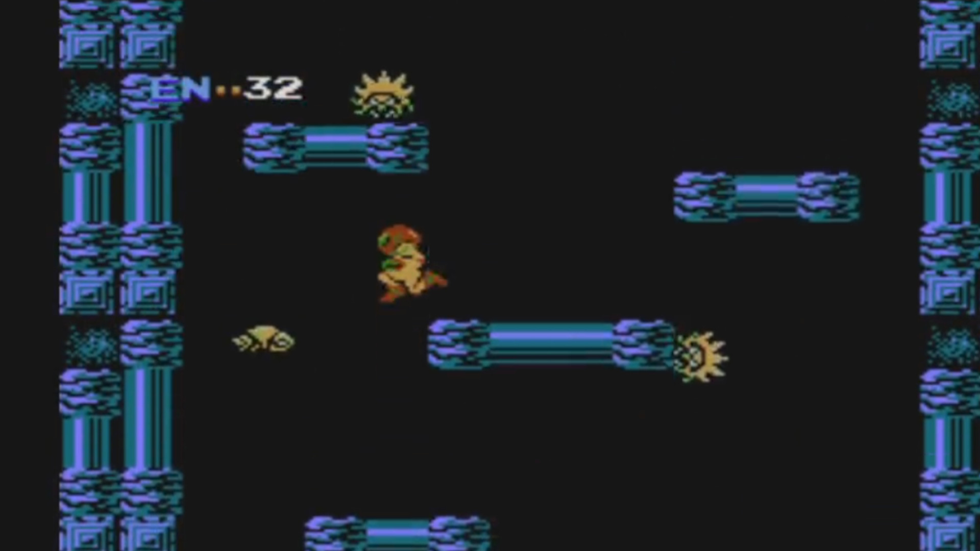 Best NES games: Samus during a level in the game Metroid.