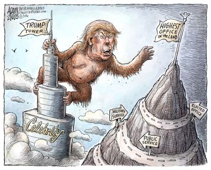 Political Cartoon U.S. Trump Tower 2016