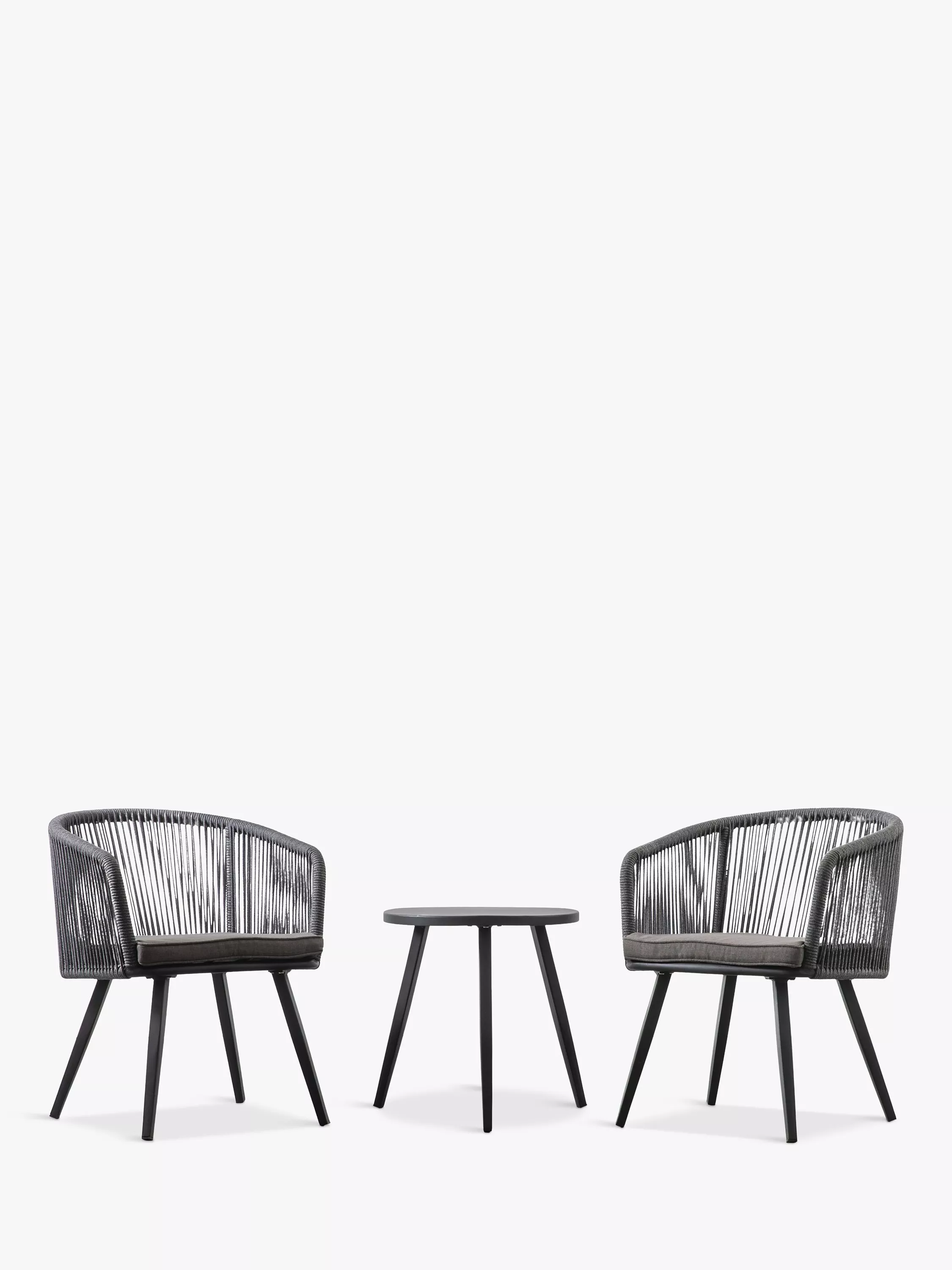 Gallery Direct Cassis 2-Seater Garden Bistro/tea Table &amp;amp; Chairs Set, Grey