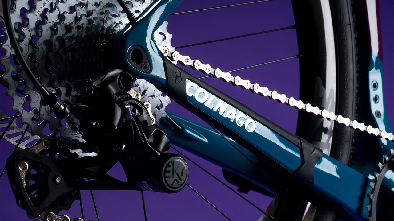 Colnago G3X Special Edition Purple Rain chain stay detail