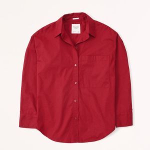 Abercrombie & Fitch red button down shirt