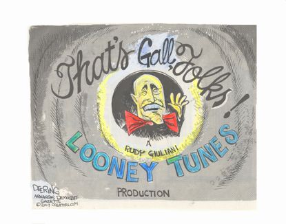 Political Cartoon U.S. Giuliani Looney Tunes