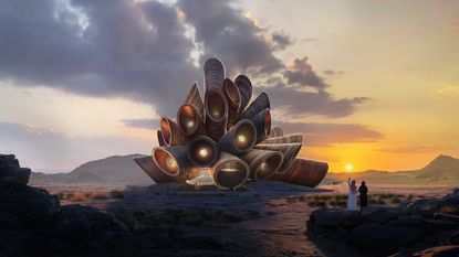 The proposed AlUla Manara Observatory Saudi Arabia, by Heatherwick Studio
