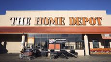 Home Depot store front, with women outside