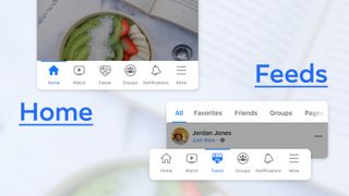 Facebook's Home and Feeds tabs