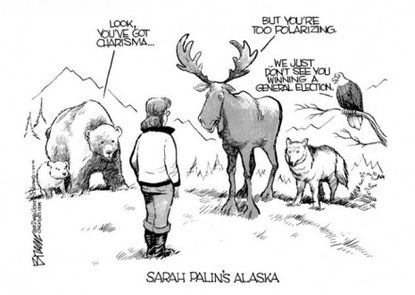 Palin's Alaska talks back