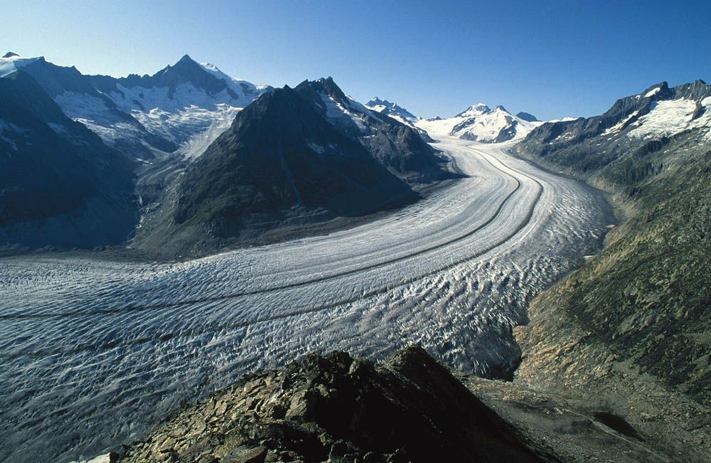 Switzerland&#039;s Aletsch glacier