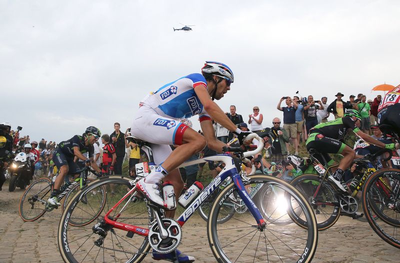 Thibaut Pinot (FDJ) on the pave
