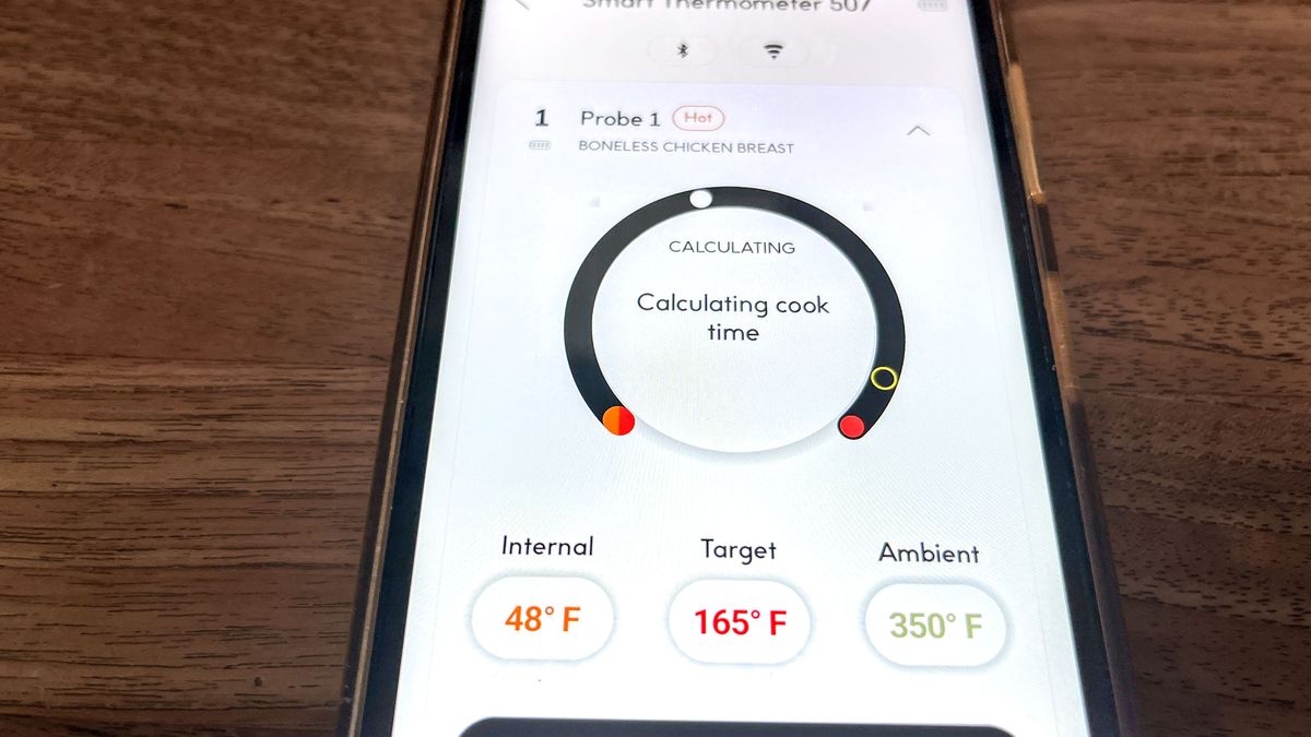 Chef iQ smart thermometer cooking chicken breast