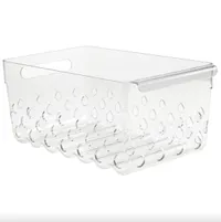 IKEA KLIPPKAKTUS Storage basket for fridge, clear, 11 3/4x7 1/2x5 1/2 "