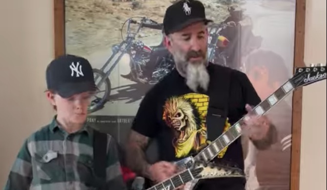 Revel Young Ian (left) and his father, Scott Ian