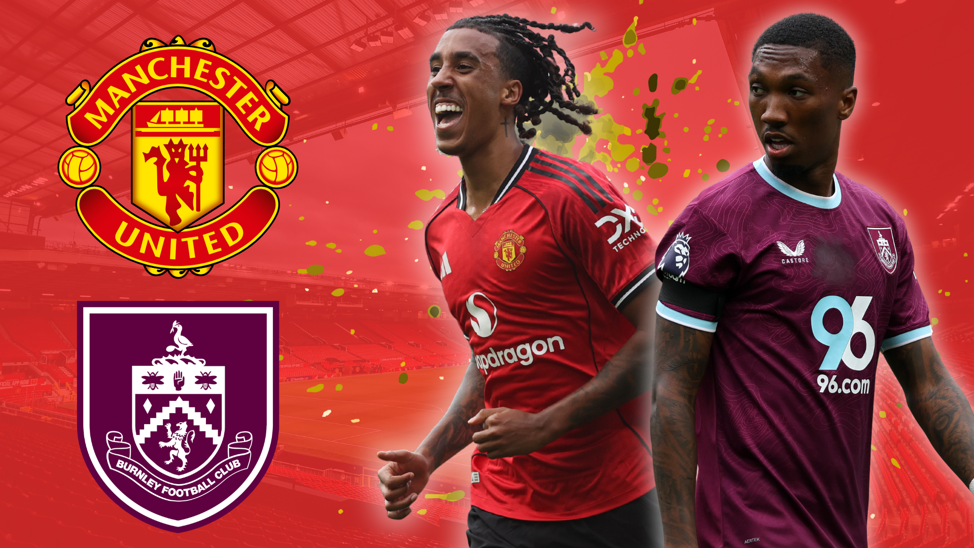 Man United vs Burnley Graphic