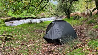 Robens Chaser 1 tent pitched in woods