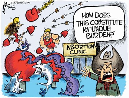 Editorial cartoon U.S. Supreme court abortion decision