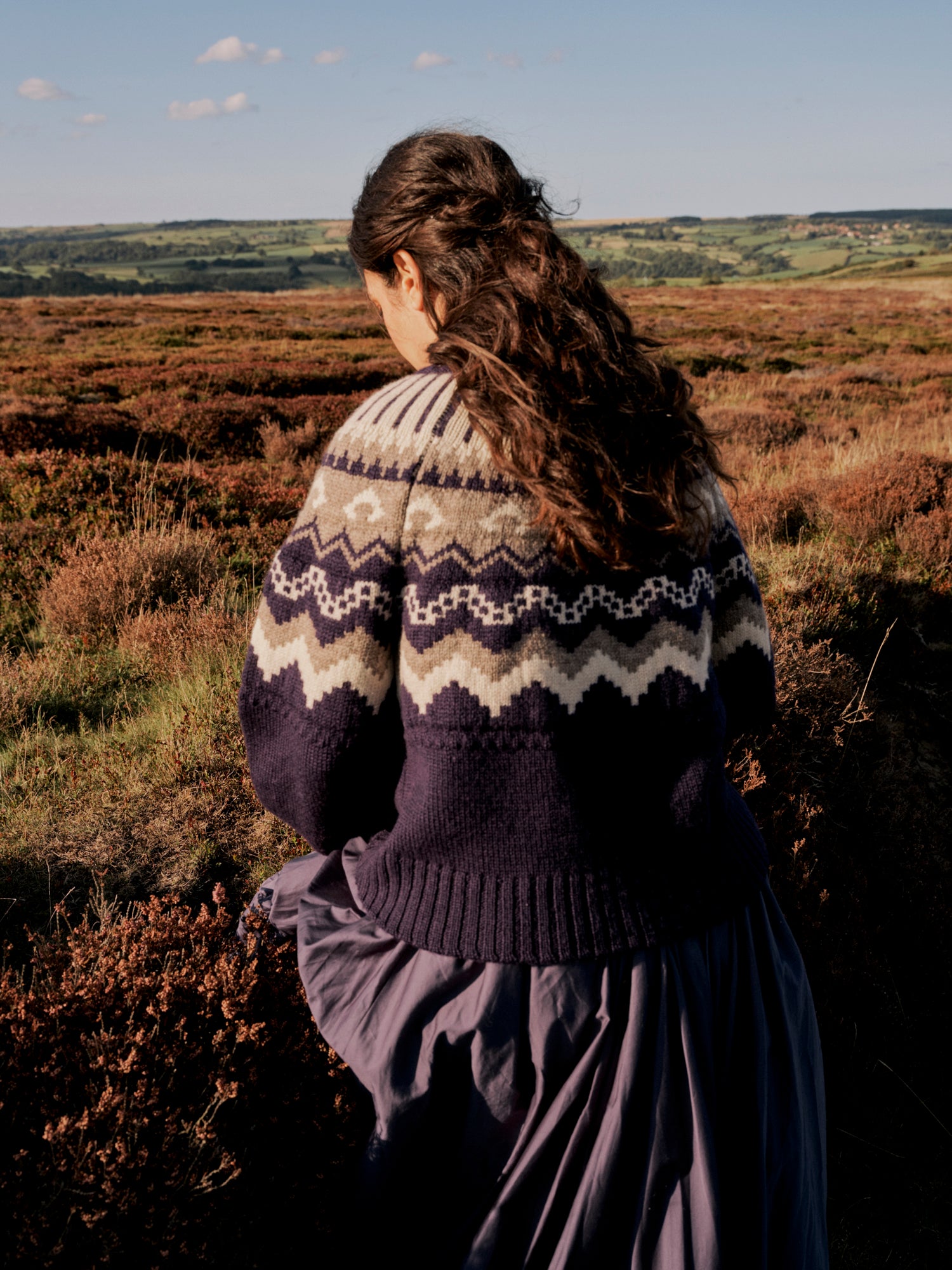 Fleetwood Jumper in Damson With Mist &amp;amp; Ecru