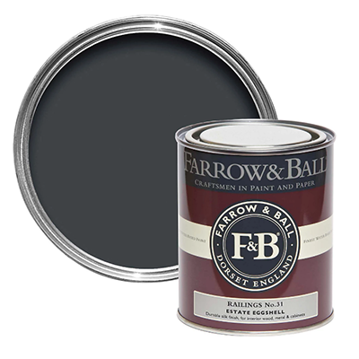 B&Q farrow and ball railings paint