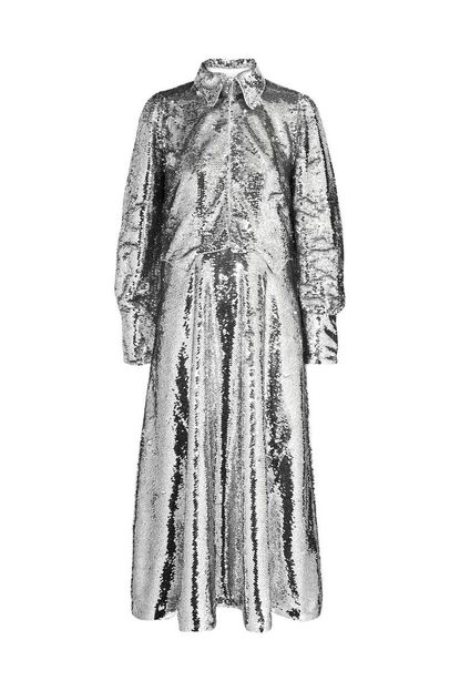 Ganni Sequined Crepe Midi Dress