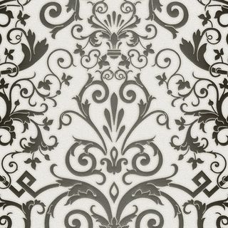 Versace Herald Motif Wallpaper cream background with dark pattern