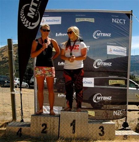 NZ MTB Downhill Cup - Queenstown U19 women's podium