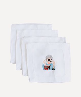 Iris Apfel Cocktail Napkins Set of Four