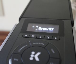 A close up of the screen of the Keurig K-Supreme SMART Coffee Maker showing BrewID