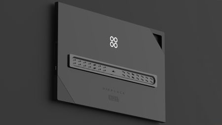 The Displace Hub, mounted on a dark gray wall