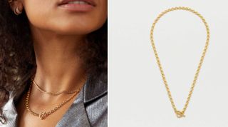 Estella Bartlett Heart T-Bar Link Chain Necklace