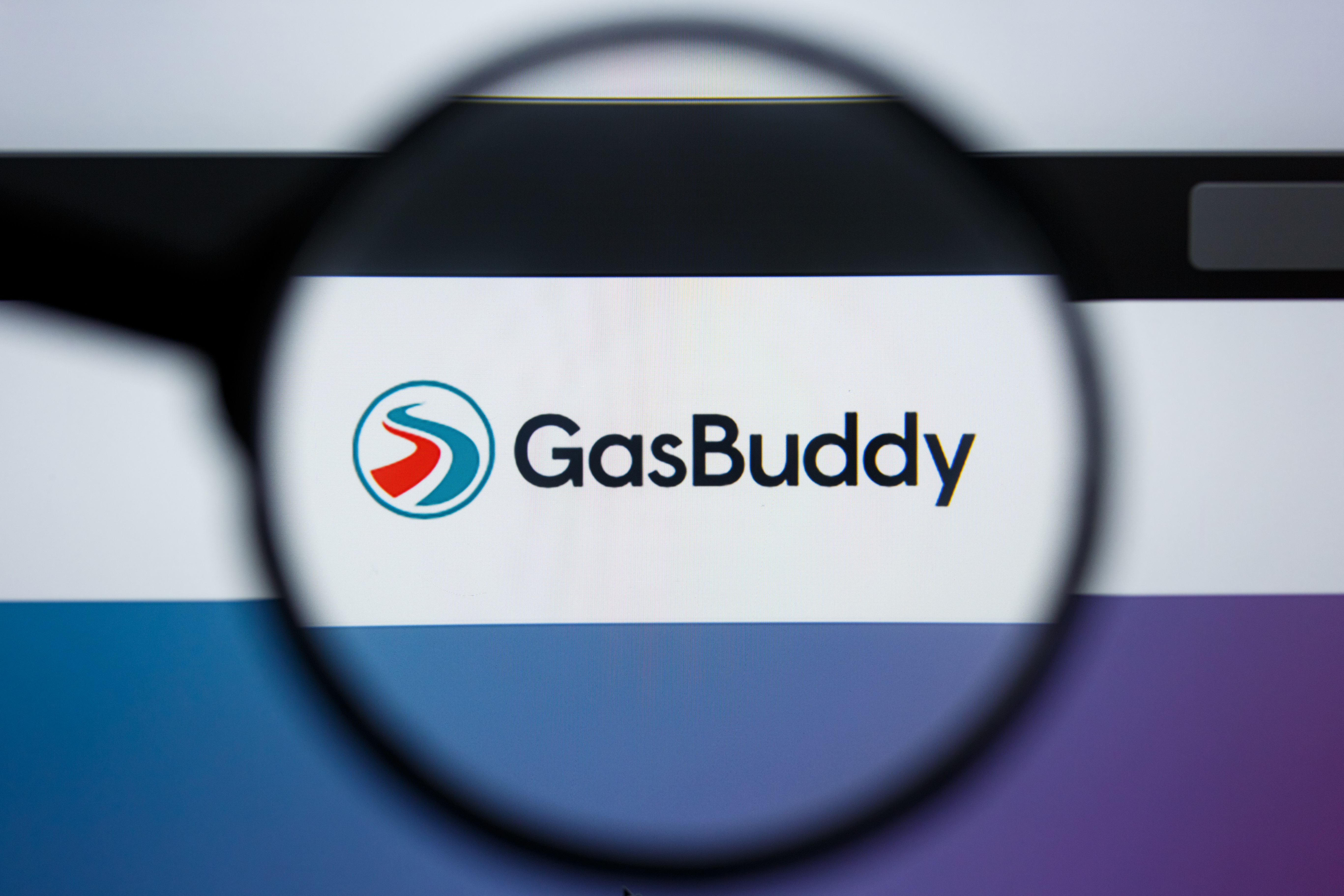 Gasbuddy on computer monitor