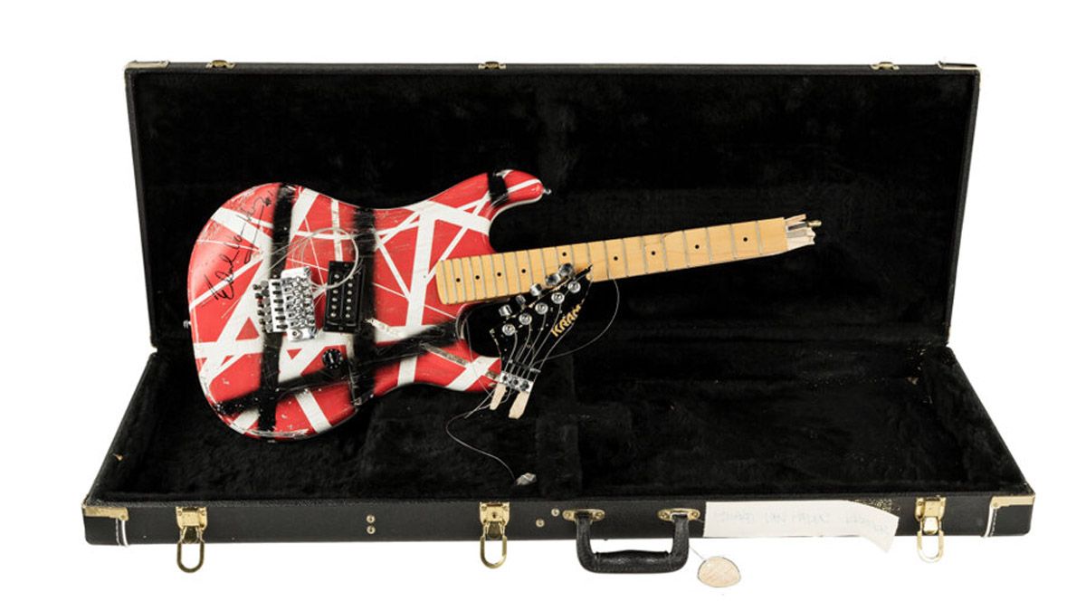 A Kramer Eddie Van Halen prototype that was smashed by the man himself: it sold at auction for $35,000