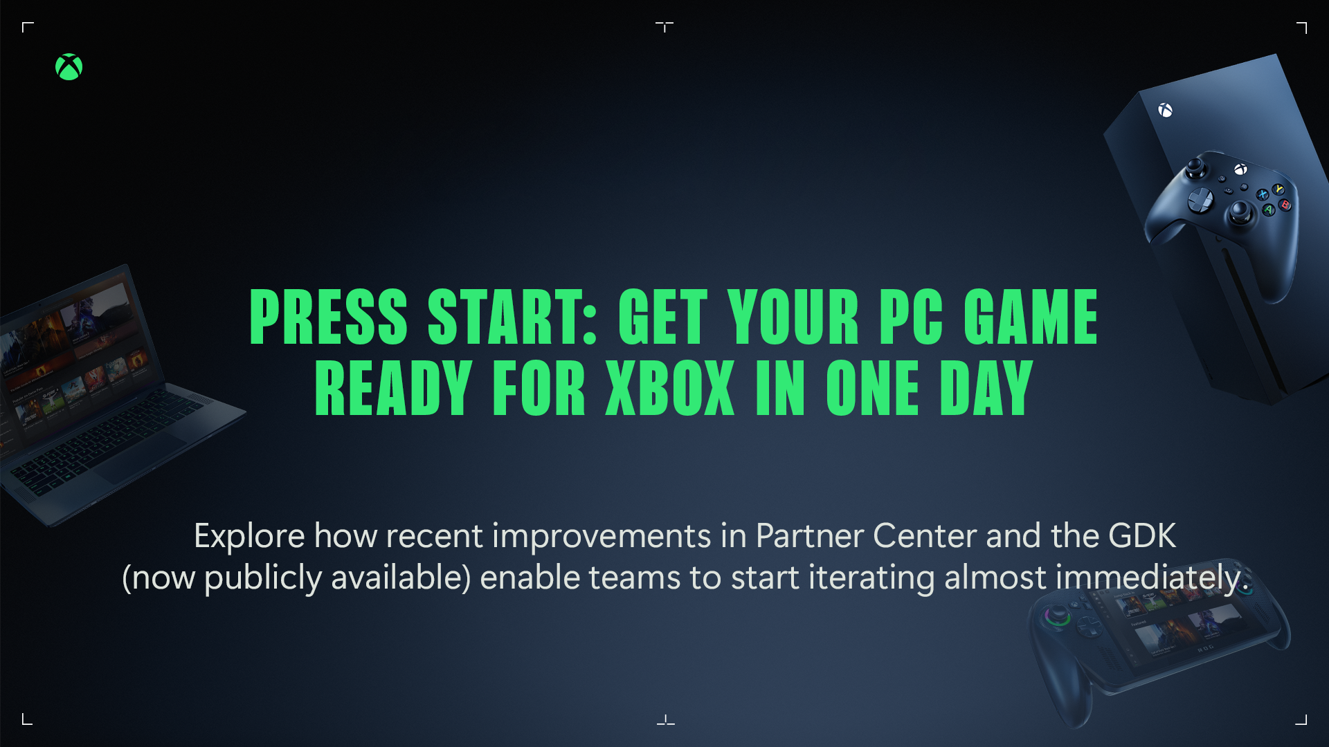 Xbox GDC image on developing for Xbox