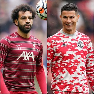 Mohamed Salah (left) and Cristiano Ronaldo