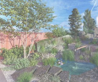 Illustration of Matthew Childs's Bridge to 2030 garden