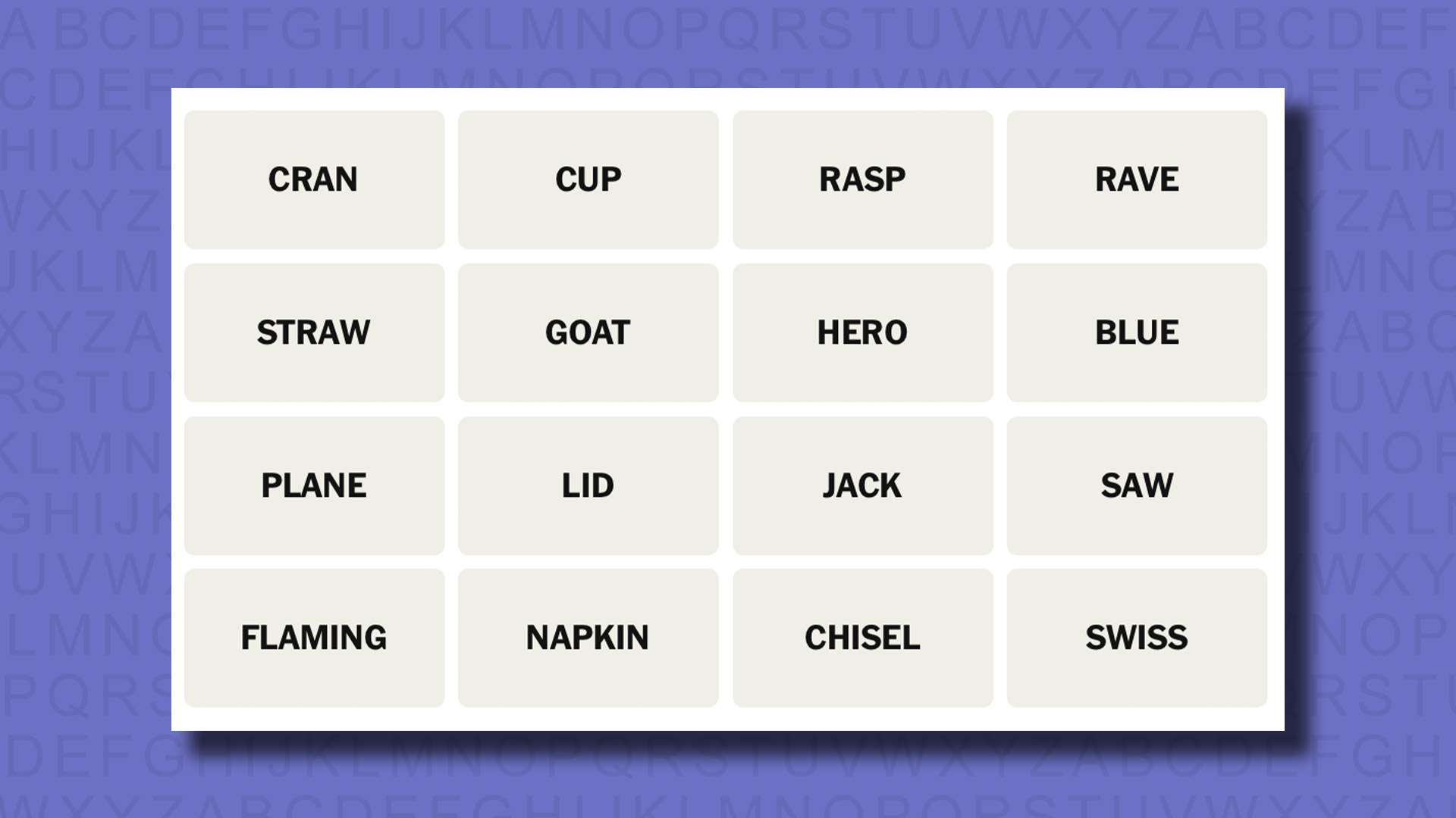 NYT Connections hints for game 745 on a purple background