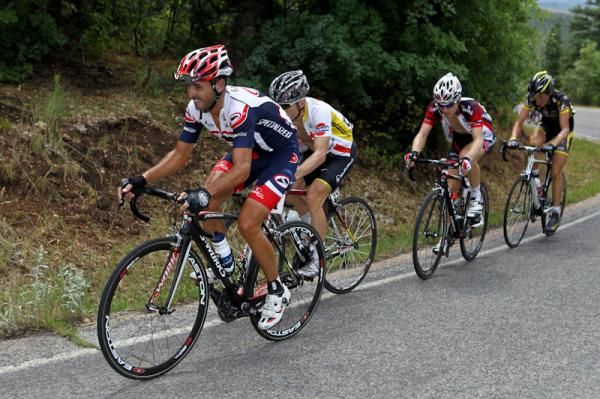 Francisco Mancebo (Canyon Bicycles) comes to the front of what is left of the attacks.