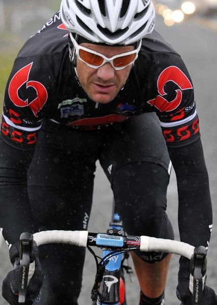 Greg Henderson of Calder Stewart has been back to the team car for warmer gloves